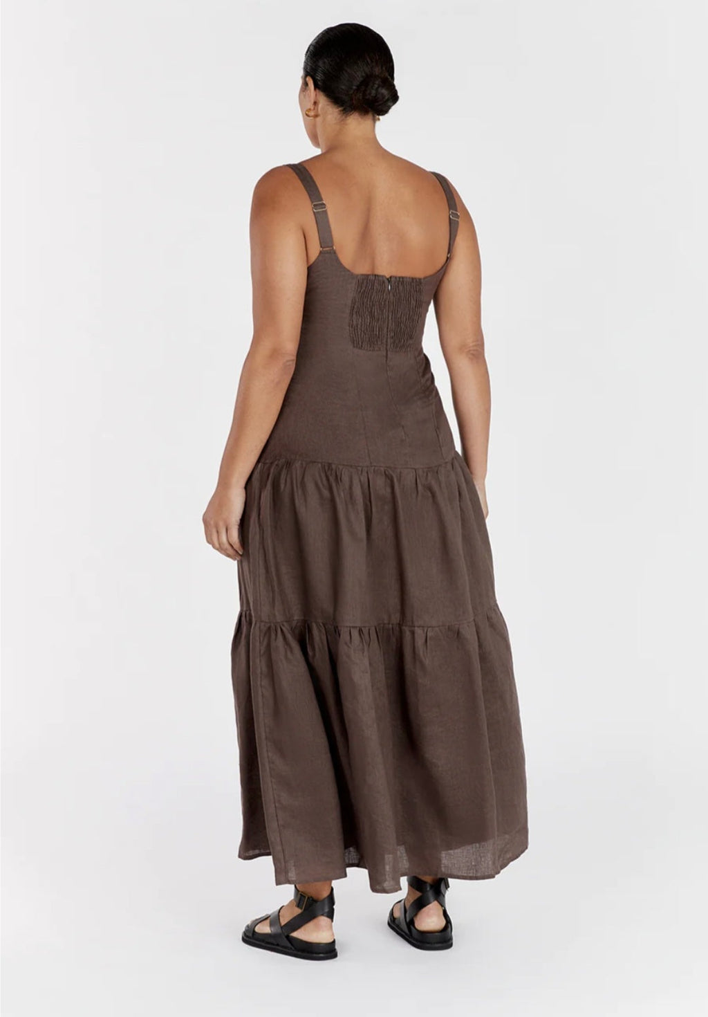 Brown Linen Dress
