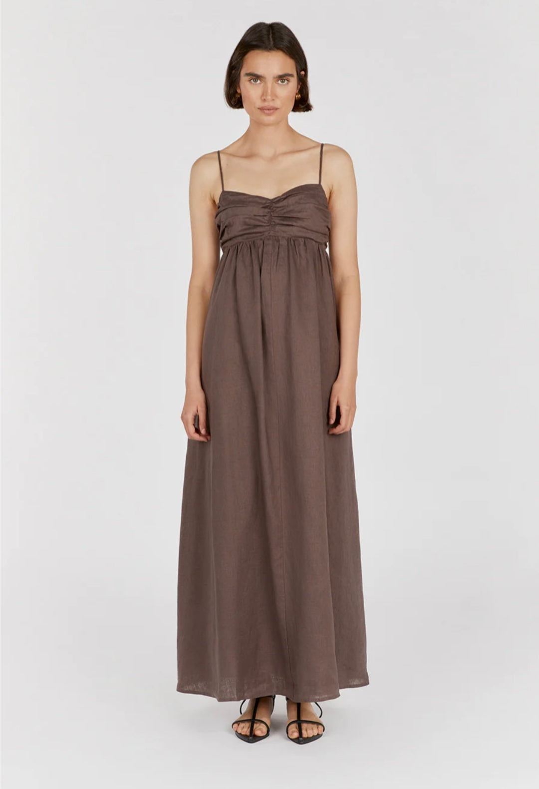 Brown Linen Dress