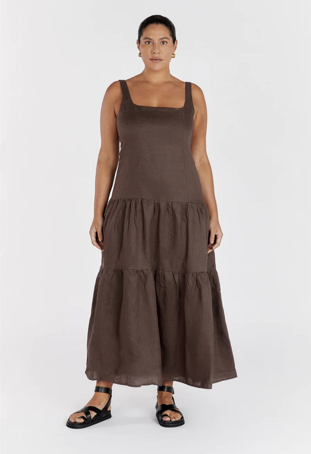 Brown Linen Dress